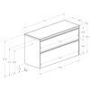 Kúpeľňová skrinka GAP PRO 3S pod umývadlo alebo dosku 119,1 x 46 cm
