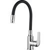 Kuchinox ELZA drezová vodovodná batéria s elastickou 2‑funkčnou výtokovou hadicou, chróm/čierna BKE_762D