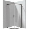 Deante FUNKIA EVO štvrť-kruhový sprchový kút 90 x 90 x 195 cm, sklo číre, profil titanium KYP_D099P