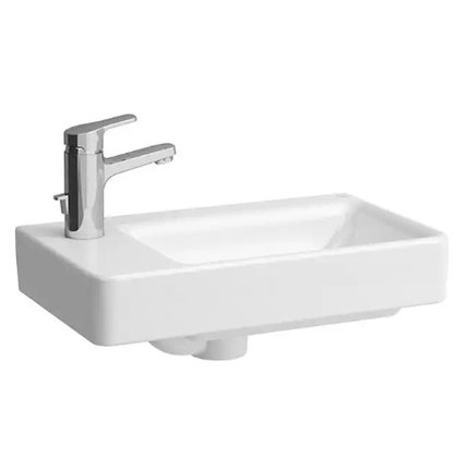 LAUFEN PRO S asymetrické umývadlo, s 1 otvorom 48 x 28 cm biele H8159550001041