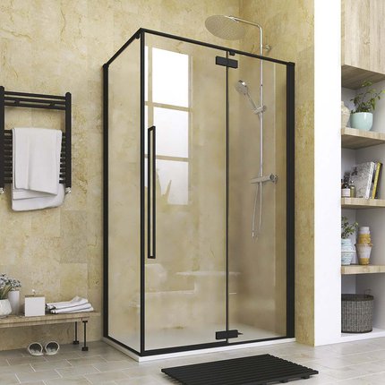 Aquatek JAGUAR R33 obdĺžnikový sprchový kút 120 x 90 x 200 cm, sklo číre, profil čierny