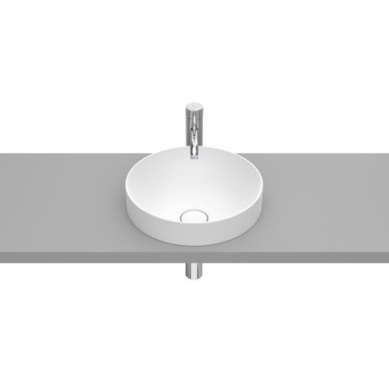 Roca INSPIRA Round FINECERAMIC ® umývadlo na dosku 37 x 37 cm, biele matné A32752R620