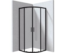 Deante FUNKIA EVO štvrť-kruhový sprchový kút 90 x 90 x 195 cm, sklo číre, profil čierny KYP_N099P