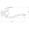 Novaservis METALIA 57 drezová nástenná vodovodná batéria 150 mm, chróm 57070,0