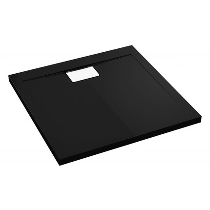 POLIMAT VEGAR štvorcová sprchová vanička akrylát čierny 100 x 100 x 4,5 cm 00200