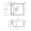 DEANTE MAGNETIC granitový drez 56 x 50 cm, grafit metalik ZRM_G103