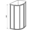 Ravak SUPERNOVA SKCP4 štvrťkruhový sprchový kút 80 x 80 x 195 cm 3114O102ZG