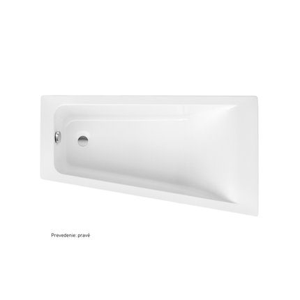 Roca Easy asymetrická rohová akrylátová vaňa pravá 150 x 90 cm A248406000