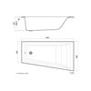 Roca Easy asymetrická rohová akrylátová vaňa pravá 150 x 90 cm A248406000