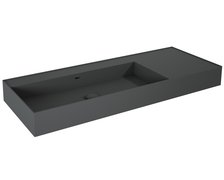 Elita Level ľavé nástenná umývadlo Solid Surface 120,5x45,5 cm Antracit Matt RE041461196010