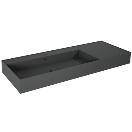 Elita Level ľavé nástenná umývadlo Solid Surface 120,5x45,5 cm Antracit Matt RE041461196010