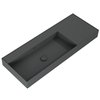 Elita Level ľavé nástenná umývadlo Solid Surface 120,5x45,5 cm Antracit Matt RE041461196010