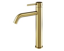 Besco VEO I umývadlová vodovodná batéria, vysoká brúsená zlatá BU-VI-ZS