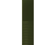 Tubadzin GROOVE Olive 2 Gloss STR lesklý obklad 7,8 x 29,8 cm