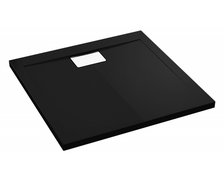 POLIMAT VEGAR obdĺžniková sprchová vanička akrylát čierny 90 x 80 x 4,5 cm 00158