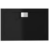 POLIMAT VEGAR obdĺžniková sprchová vanička akrylát čierny 90 x 80 x 4,5 cm 00158