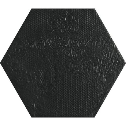 Codicer Milano Black gres hexagonal 25 dlažba pololesk 25 x 22 cm