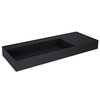 Elita Level ľavé nástenná umývadlo Solid Surface 120,5x45,5 cm Black Matt RE041461197160