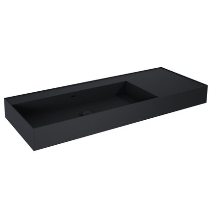 Elita Level ľavé nástenná umývadlo Solid Surface 120,5x45,5 cm Black Matt RE041461197160
