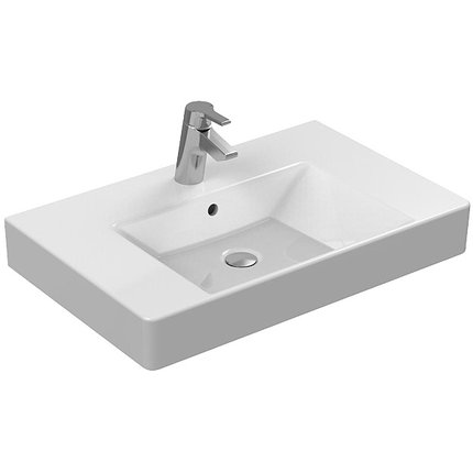 Strada umývadlo 80 cm, biele, s otovorom na batériu