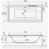 Excellent Pryzmat – Obdĺžniková akrylátová vaňa do kúpeľne 180 × 80 cm (WAEX.PRY18WH)