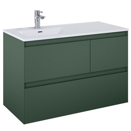 Elita SPLIT skrinka pod umývadlo 100 cm 3S, green matt 169006