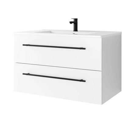Kúpeľňová skrinka Nava set s umývadlom 80 cm 004-SU80-01+UP4530-800