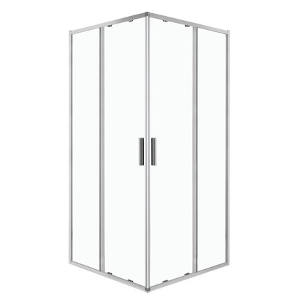 Novoterm SOLID SQ CHR SOLO sprchový kút bez vaničky 100 x 100 x 195 cm, sklo číre