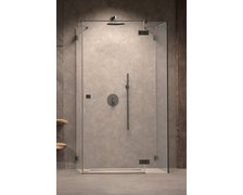 Radaway ESSENZA PRO BRUSHED GUNMETAL KDJ + S obdĺžnikový sprchový kút 110 x 80 cm 10097311-92-01L +10098080-01-01+10098080-01-01