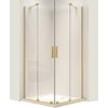 Rea MONTANA DUBLE GOLD BRUSH sprchový kút 90 x 90 x 205 cm K6636
