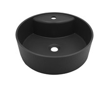 Kuchinox CLIF granitové umývadlo na dosku s otvorom pre batériu 43 cm, čierne VGC1710T