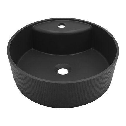 Kuchinox CLIF granitové umývadlo na dosku s otvorom pre batériu 43 cm, čierne VGC1710T