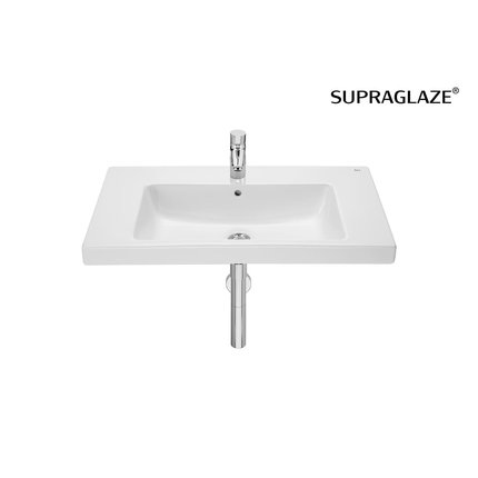 Roca GAP keramické umývadlo nástenné 80 x 46 cm, biele SUPRAGLAZE® A3270M0S00