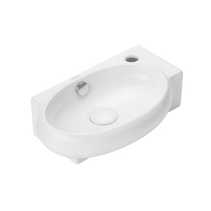 Uptrend – Umývadlo na stenu Coral 42,5 × 26,5 cm biele lesklé pravé TR4522B