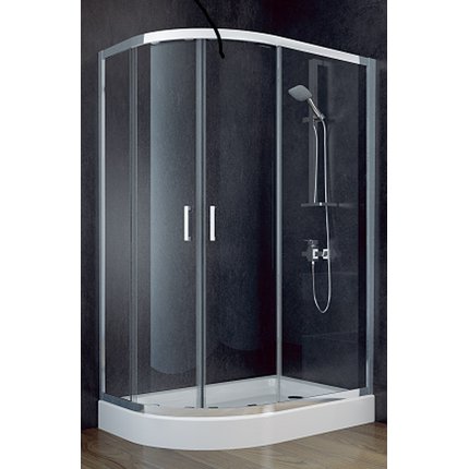 Besco MODERN asymetrický sprchový kút, sklo číre 100 x 80 x 185 cm