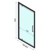 Rea RAPID SWING sprchový kút 80 x 90 x 195 cm sklo číre K6422-K6408