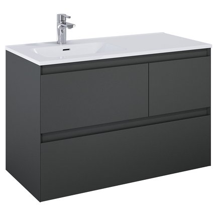 Elita SPLIT skrinka pod umývadlo 100 cm 3S, antracit matt 168158