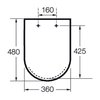 Roca INSPIRA Square WC misa stojatá RimFree 56 x 36 cm, café A347537660