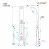 Corsan S-003MBL LED ČIERNY SAMARA sprchový panel 19 x 165 cm
