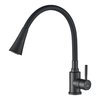 Kuchinox SELVA drezová vodovodná batéria s elastickou 2‑funkčnou výtokovou hadicou, čierna BSK_762D