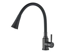 Kuchinox SELVA drezová vodovodná batéria s elastickou 2‑funkčnou výtokovou hadicou, čierna BSK_762D