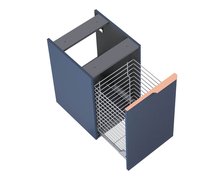 Elita SOHO komoda s košom Navy Blue matt, 40 x 63,5 x 45,3 cm RE080402047030