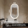 Some FUIME LED oválne zrkadlo 50 x 100 cm, vyhrievacia podložka CTL407-50-100