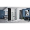 Rea LOOK BLACK štvrťkruhový sprchový kút 90 x 90 x 190 cm K7903