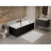 Besco UNI Ryfle Matt Black čelný a bočný panel k vani 160 cm, čierny OAPM-160URB