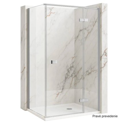 Rea ATLAS CHROM sprchový kút 120 x 100 x 200 cm, sklo číre, pravý K4668 + K4334