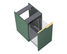 Elita SOHO komoda s košom Forest Green matt, 40 x 63,5 x 45,3 cm RE080402047010