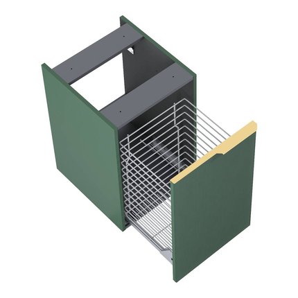 Elita SOHO komoda s košom Forest Green matt, 40 x 63,5 x 45,3 cm RE080402047010
