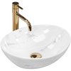 Rea SOFIA NATURE MARBLE keramické umývadlo na dosku 41 x 34,5 cm U6605