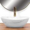 Rea SOFIA NATURE MARBLE keramické umývadlo na dosku 41 x 34,5 cm U6605